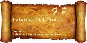 Felvinczi Péter névjegykártya